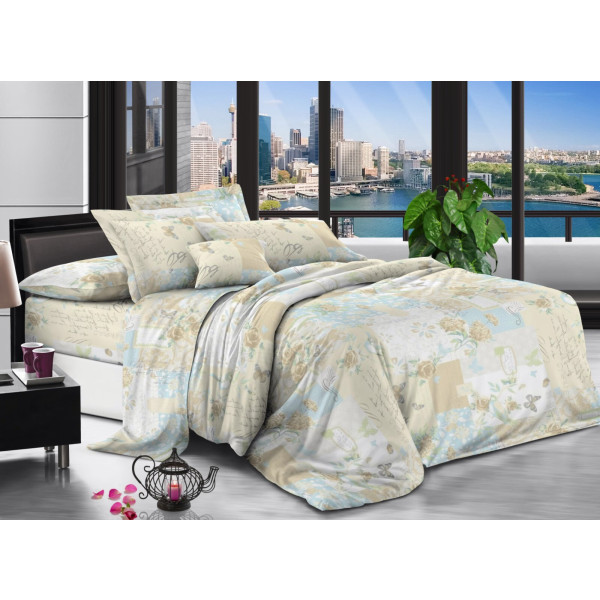 Фото - Комплект постільної білизни Zastelli 16062-8 Ніжність жатка 2х145х210 Різнокольоровий (12554)