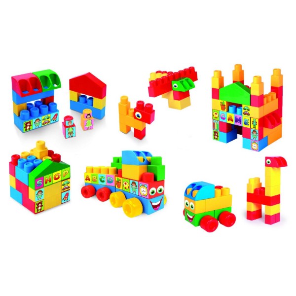 Фото - Пластиковий конструктор для малюків Wader Kids Blocks 100 ел. (41593)