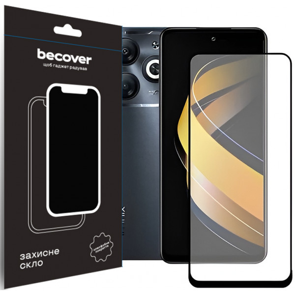 Фото - Защитное стекло для смартфона BeCover Infinix Smart 8 (X6525) Black (710482)