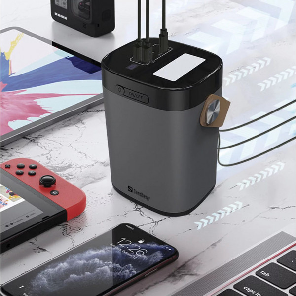 Фото - Батарея мобільна Sandberg PD 60000mAh 3A QC3.0/VOOC 20W, ліхтарик 3W (420-71)