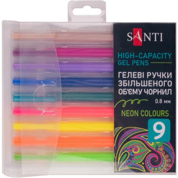 Фото - Набор ручек Santi Neon 9 шт. (420472)