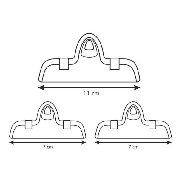 Фото - Набір затискачів для пакетів tescoma 420762 Presto 7 і 11 см 3 шт.