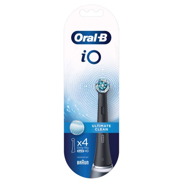 Фото - Насадка для зубної щітки Oral-B Braun iO RB Ultimate Clean максимальне очищення Чорні, 4 шт
