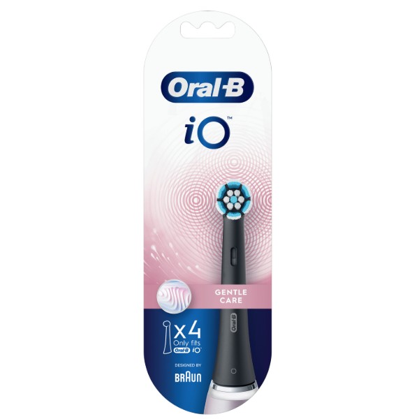 Фото - Насадка для зубной щетки Oral-B Braun iO Gentle Care нежный уход чорные, 4 шт