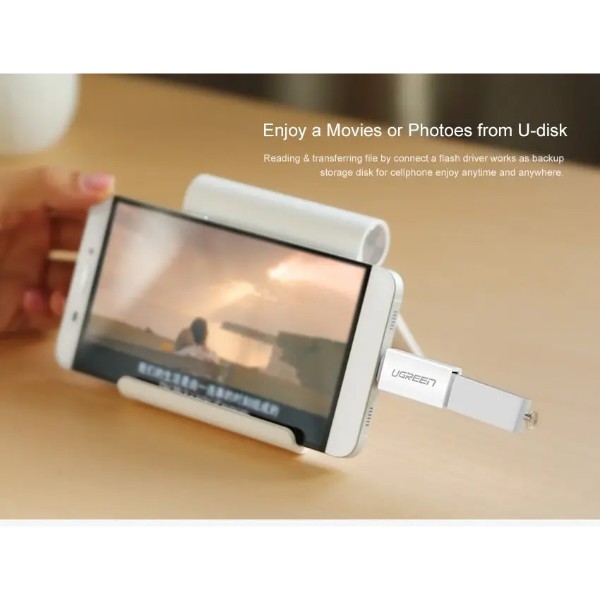 Фото - Перехідник UGREEN US173 USB Type-C to USB 3.0 Female OTG Adapter White (30155)