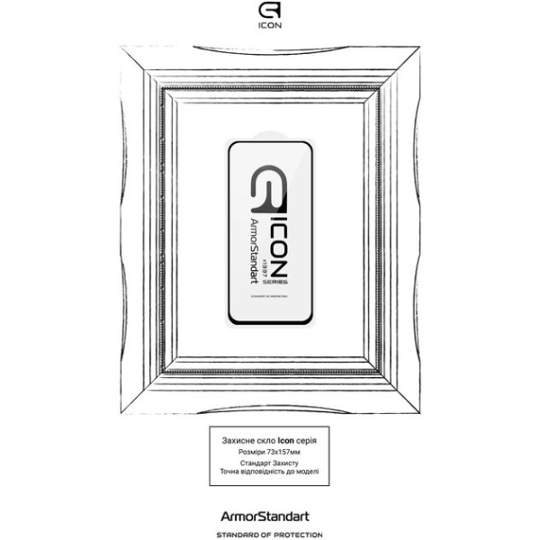 Фото - Захисне скло для смартфону Armorstandart Icon for Samsung A35 5G (A356)/ M35 5G (M536) Black (ARM74345)