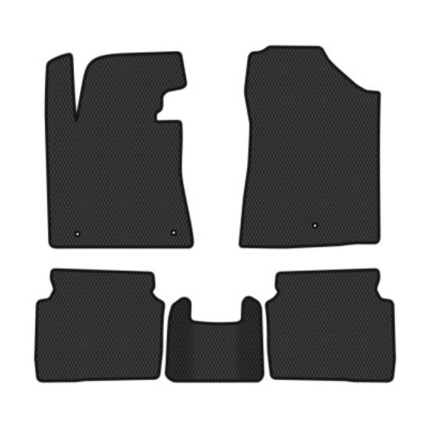 Фото - Килимки ворсові в салон авто EVAtech Standard для Hyundai Elantra GT (MD) (Floor Gas Pedal) 2010-2015 5 покоління Htb USA чорний кант HY42304CV5LA3VEB