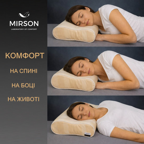 Фото - Подушка ортопедична MirSon №4232 Noble Stripe Сarmela 58х40х10.5 см (2200006424482)