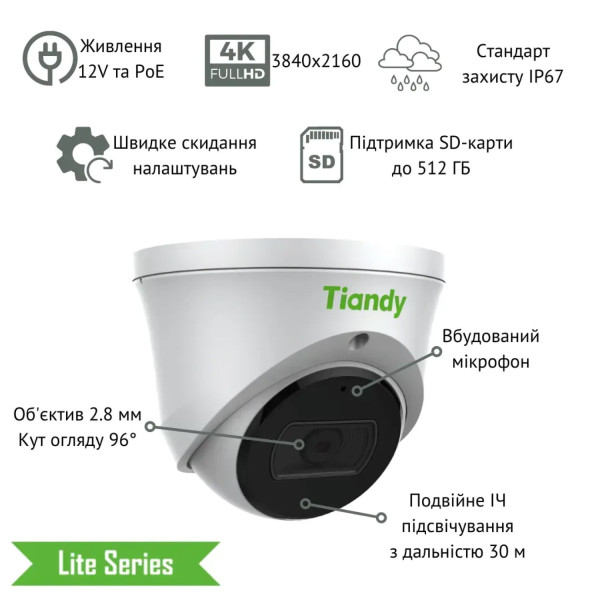 Фото - IP-камера Tiandy TC-C38XS