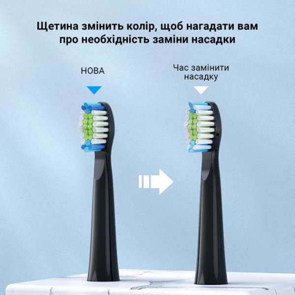 Фото - Насадка для зубної щітки Fairywill E11 Black 4 шт.