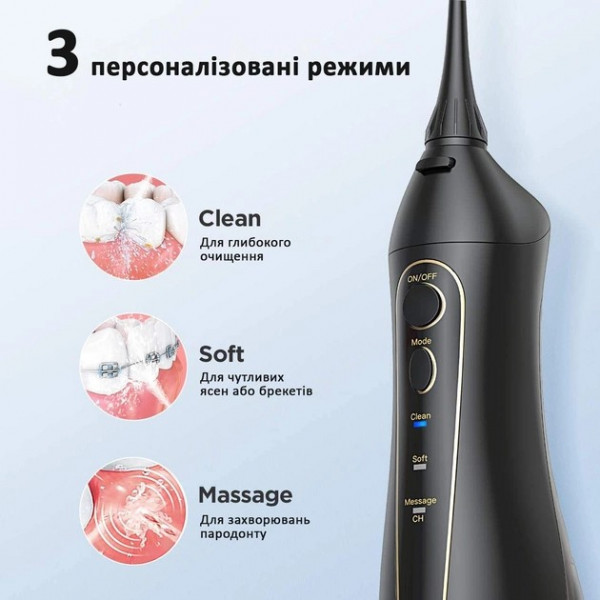 Фото - Насадка для ирригатора Fairywill F5020E Black 4 шт.