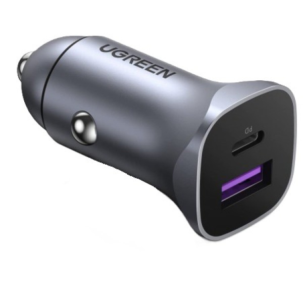 Фото - Автомобільний зарядний пристрій UGREEN 2xUSB 30W USB-C + USB-A CD130 (40858) Фото - Автомобільний зарядний пристрій UGREEN 2xUSB 30W USB-C + USB-A CD130 (40858)