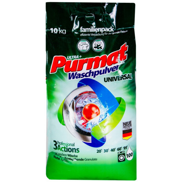 Фото - Пральний порошок Purmat Universal 10 кг (4260418932966)