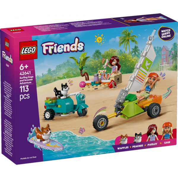 Фото - Конструктор LEGO Friends Собачьи приключения на серфе и скутере (42641)