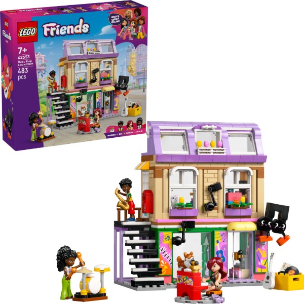 Фото - Конструктор LEGO Friends Музична крамниця і квартира (42653)