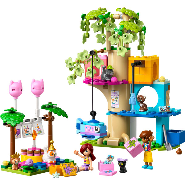 Фото - Конструктор LEGO Friends День народження кота і будинок на дереві (42666)