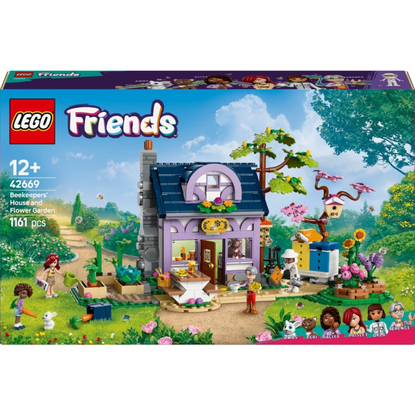 Фото - Конструктор LEGO Friends Будиночок і квітник бджолярів (42669)