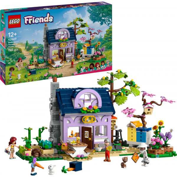 Фото - Конструктор LEGO Friends Будиночок і квітник бджолярів (42669)