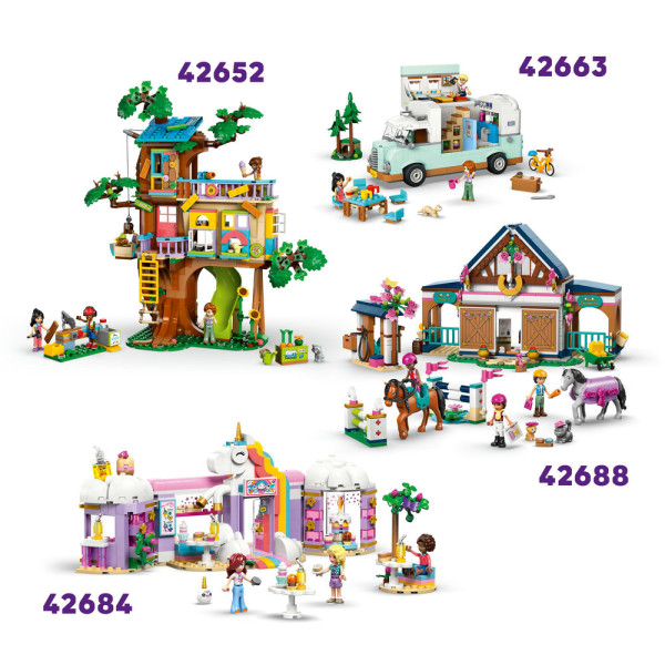 Фото - Конструктор LEGO  Friends Кінна стайня і академія верхової їзди (42688)
