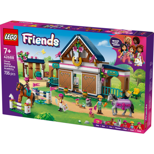 Фото - Конструктор LEGO  Friends Кінна стайня і академія верхової їзди (42688)
