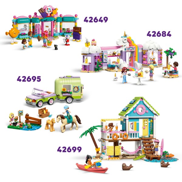 Фото - Конструктор LEGO  Friends Пляжний будиночок з морськими котиками (42699)