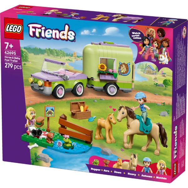Фото - Конструктор LEGO  Friends Причіп для коня й лошати (42695)