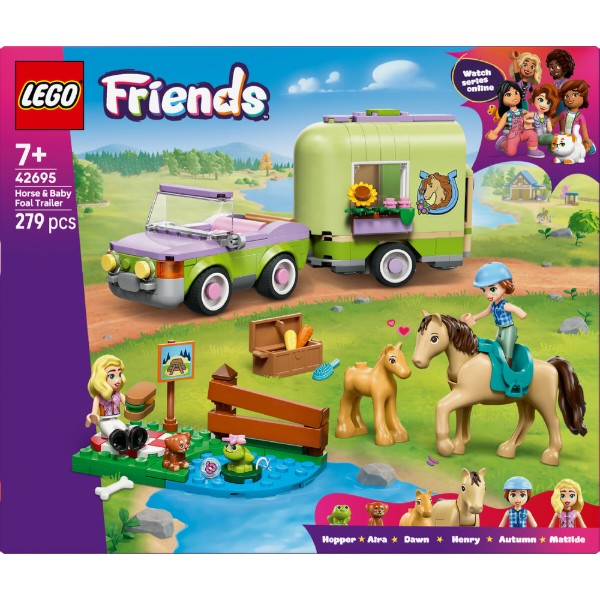 Фото - Конструктор LEGO  Friends Причіп для коня й лошати (42695)