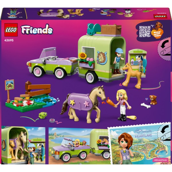 Фото - Конструктор LEGO  Friends Причіп для коня й лошати (42695)