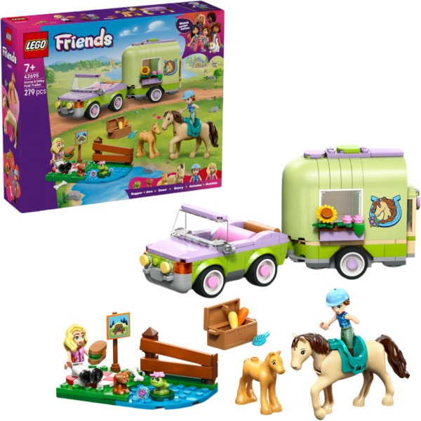 Фото - Конструктор LEGO  Friends Причіп для коня й лошати (42695)
