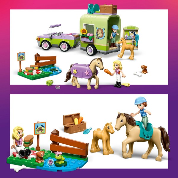 Фото - Конструктор LEGO  Friends Причіп для коня й лошати (42695)