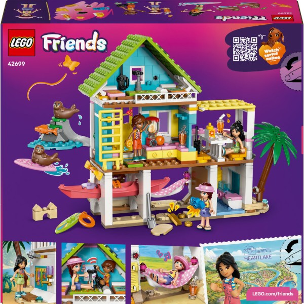 Фото - Конструктор LEGO  Friends Пляжний будиночок з морськими котиками (42699)