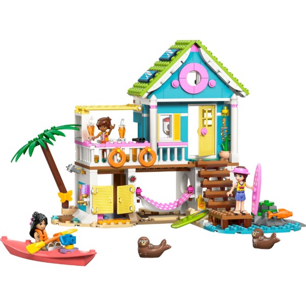 Фото - Конструктор LEGO  Friends Пляжний будиночок з морськими котиками (42699)