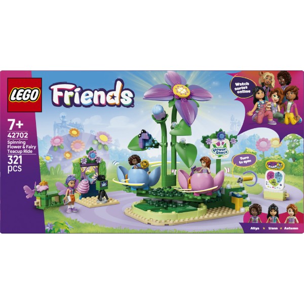 Фото - Конструктор LEGO  Friends Карусель із квітами й чашками та казкова фотобудка (42702)