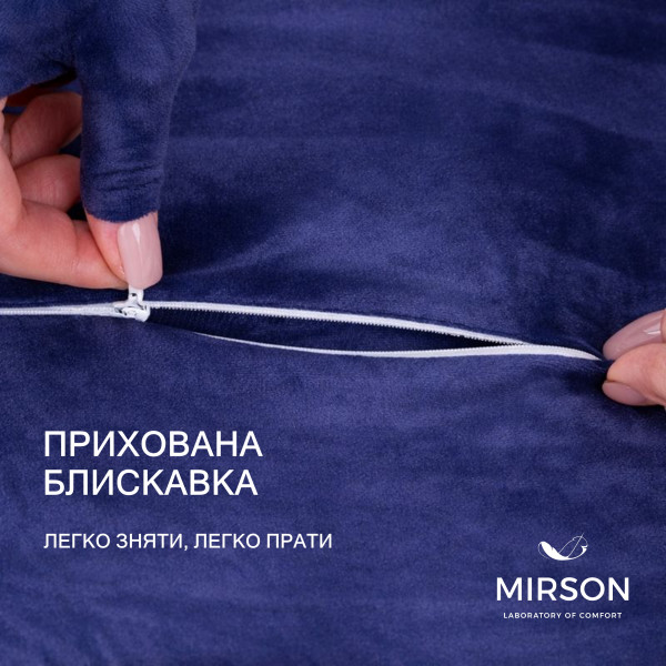 Фото - Подушка ортопедическая MirSon №4278 28-0006 Navy blue Velvet (2200006424994)