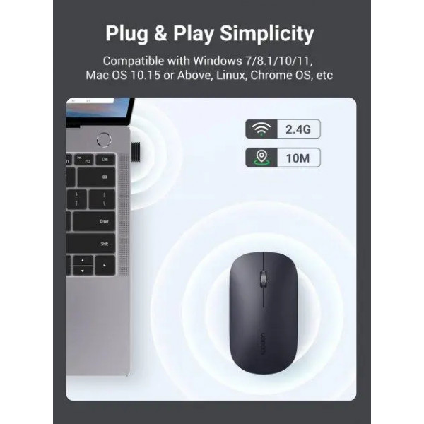 Фото - Миша бездротова UGREEN MU001 Gray (90373)