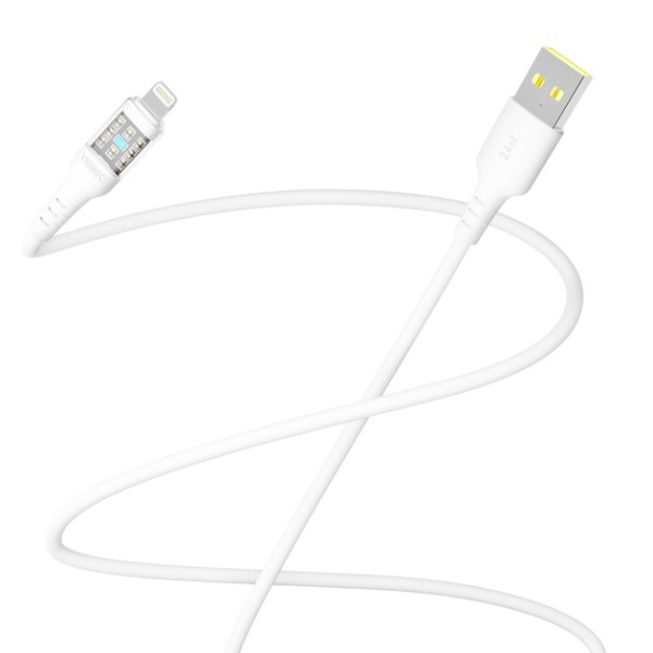 Фото - Кабель YOKI CYBER Lightning 2.4A 1.2m White (YK-CY23)