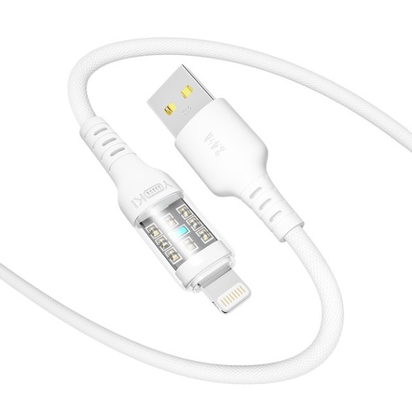 Фото - Кабель YOKI CYBER Lightning 2.4A 1.2m White (YK-CY23)