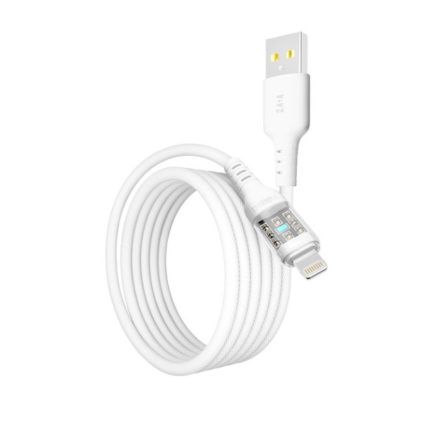 Фото - Кабель YOKI CYBER Lightning 2.4A 1.2m White (YK-CY23)