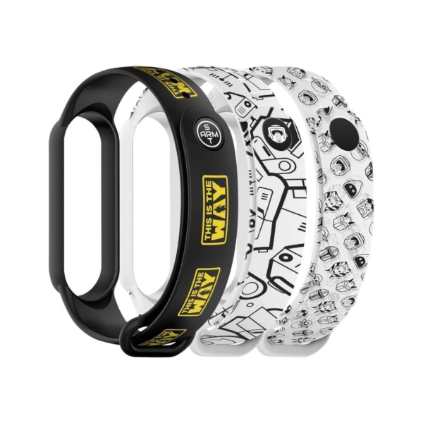 Фото - Ремінець для фітнес-браслету Armorstandart for Xiaomi Mi Band 7/6/5 Dark Yo 3 шт. (ARM77065)