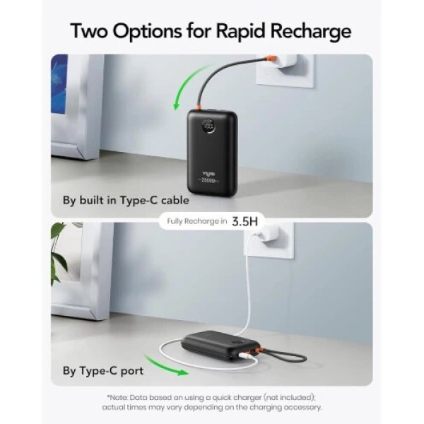 Фото - Батарея мобільна VIYISI G2068 20000mAh 30W Black (X0020VLG5X)