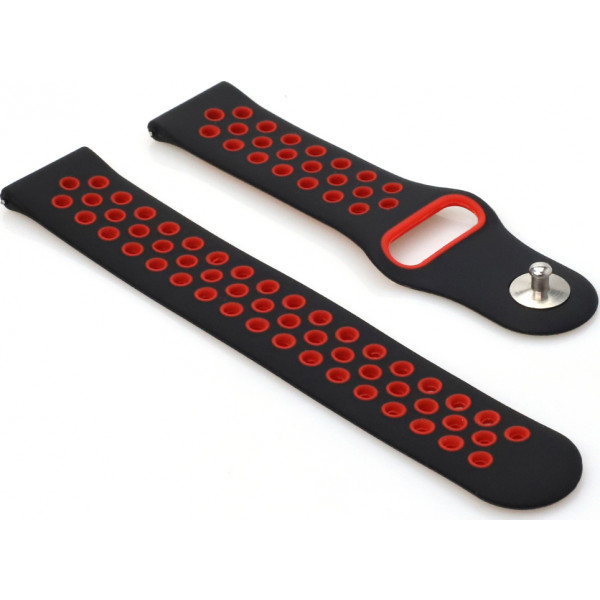 Фото - Ремінець для смарт-годинника BeCover Nike Style for Huawei Watch GT/GT 2 46mm/GT 2 Pro/GT Active/Honor Watch Magic 1/2/GS Pro/Dream Black-Red (705794)