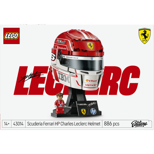 Фото - Конструктор LEGO Editions Formula 1 Шолом Шарля Леклера з команди Scuderia Ferrari HP (43014)