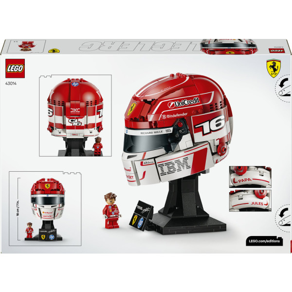 Фото - Конструктор LEGO Editions Formula 1 Шолом Шарля Леклера з команди Scuderia Ferrari HP (43014)