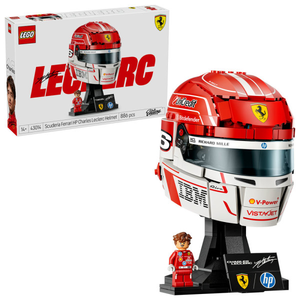 Фото - Конструктор LEGO Editions Formula 1 Шолом Шарля Леклера з команди Scuderia Ferrari HP (43014)