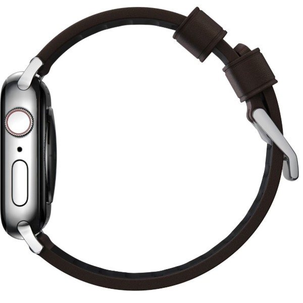 Фото - Ремешок для смарт-часов Nomad Active Band Pro Silver Hardware Classic Brown 46mm/49mm (NM1A4MSNW0)