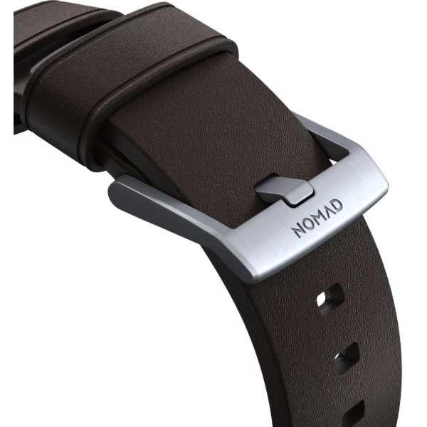 Фото - Ремешок для смарт-часов Nomad Active Band Pro Silver Hardware Classic Brown 46mm/49mm (NM1A4MSNW0)