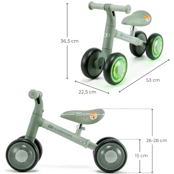 Фото - Беговел Kinderkraft Cutie Flash Green (KRCUFL00GRE0000)