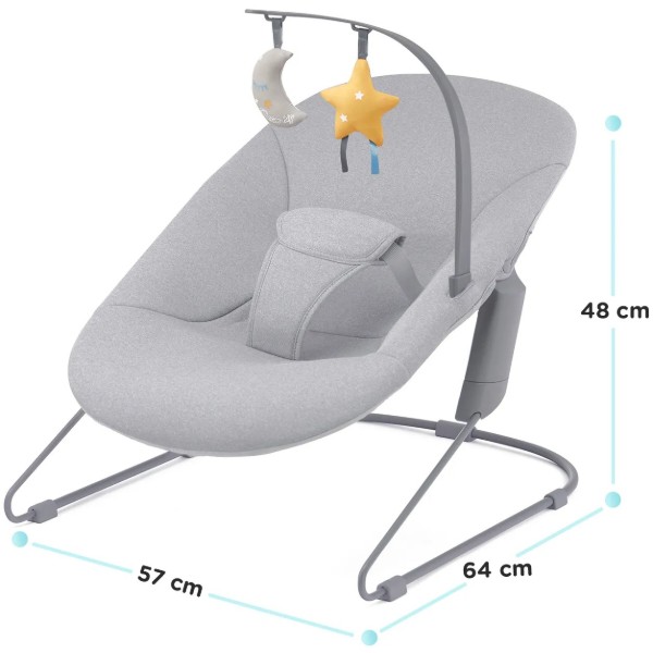Фото - Крісло-шезлонг Kinderkraft Calmee Grey (KBCALM00GRY0000)