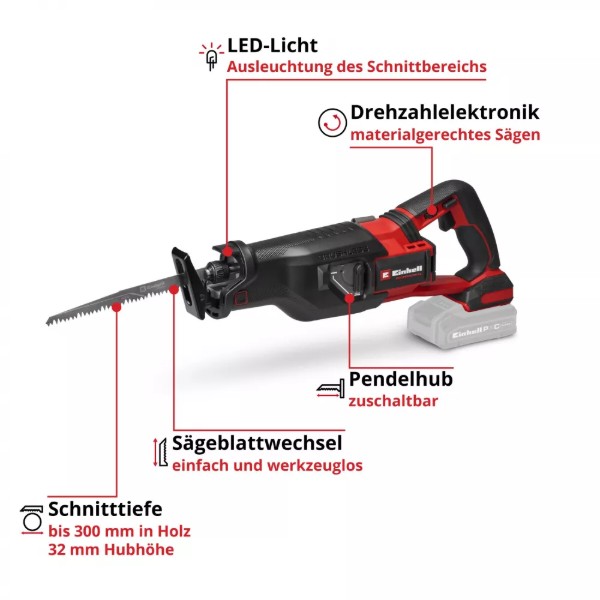 Фото - Пила шабельна Einhell Professional TP-AP 18/32 Li BL - Solo 18В без АКБ та ЗП (4326295)
