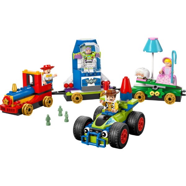 Фото - Конструктор LEGO Disney Pixar Святкування з Історії Іграшок: потяг і авто для перегонів (43264)